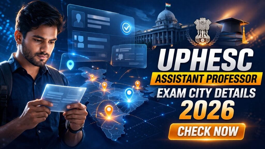 UPHESC Assistant Professor Exam City Details 2026 Check Now