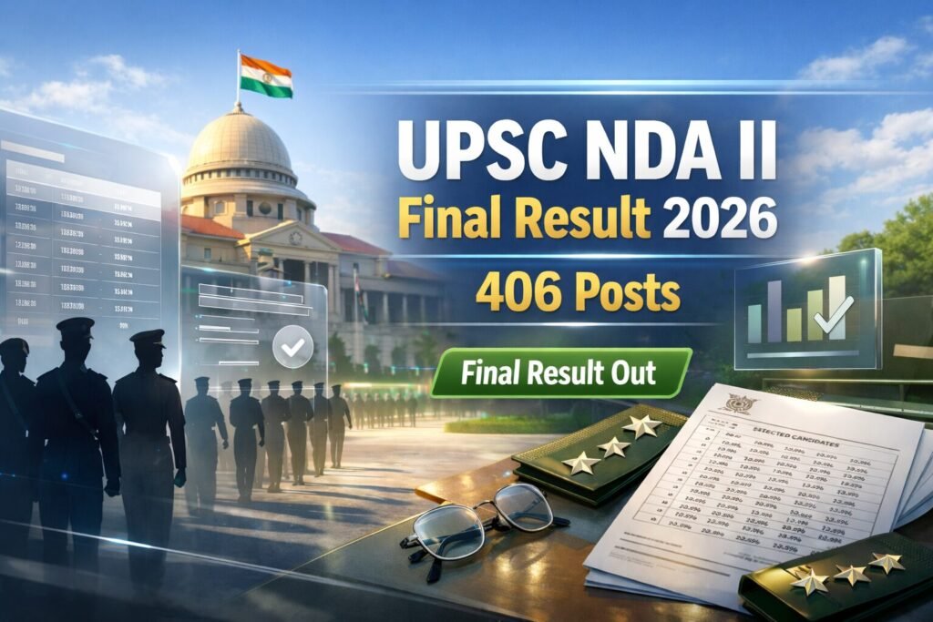 UPSC NDA II Final Result 2026 Released, Check PDF Now