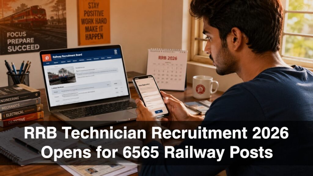 RRB Technician Recruitment 2026 railway aspirant checking online form