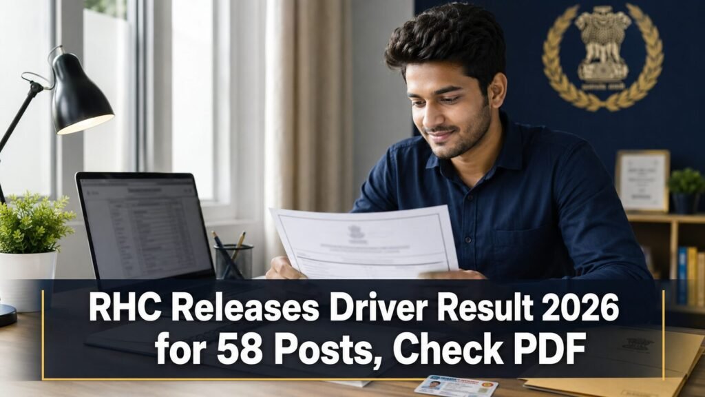 Rajasthan High Court Driver Result 2026 candidate checking result PDF