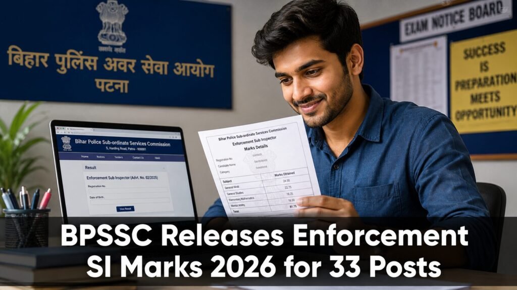 BPSSC Bihar Police Enforcement SI Marks 2026