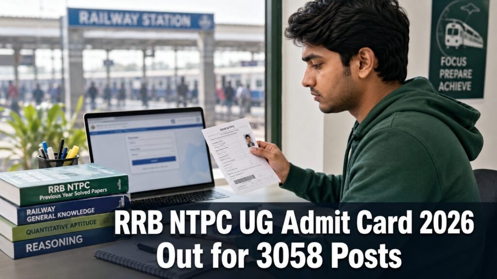 RRB NTPC UG Admit Card 2026 Out for 3058 Posts
