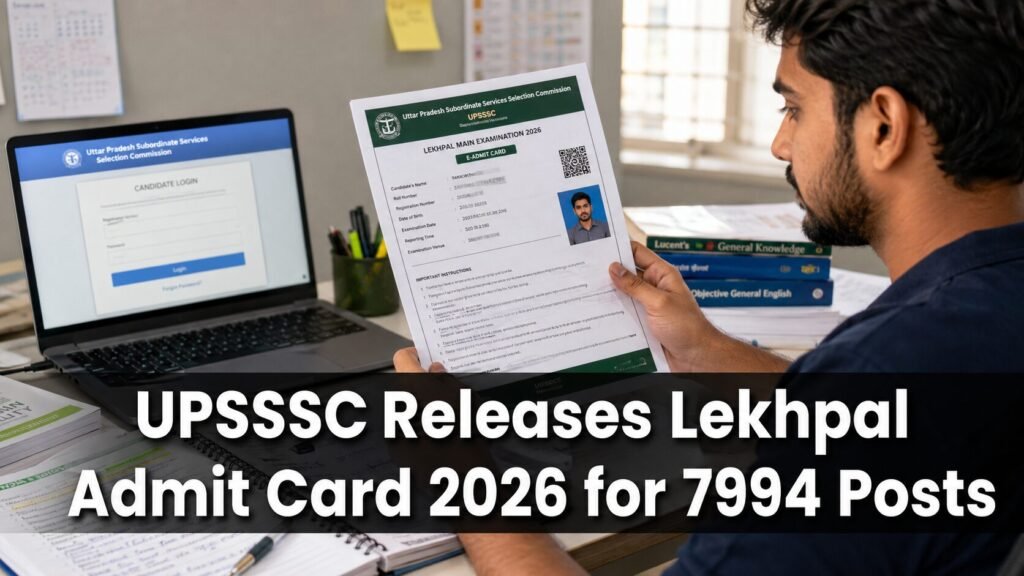 UPSSSC Lekhpal Admit Card 2026 hall ticket download update