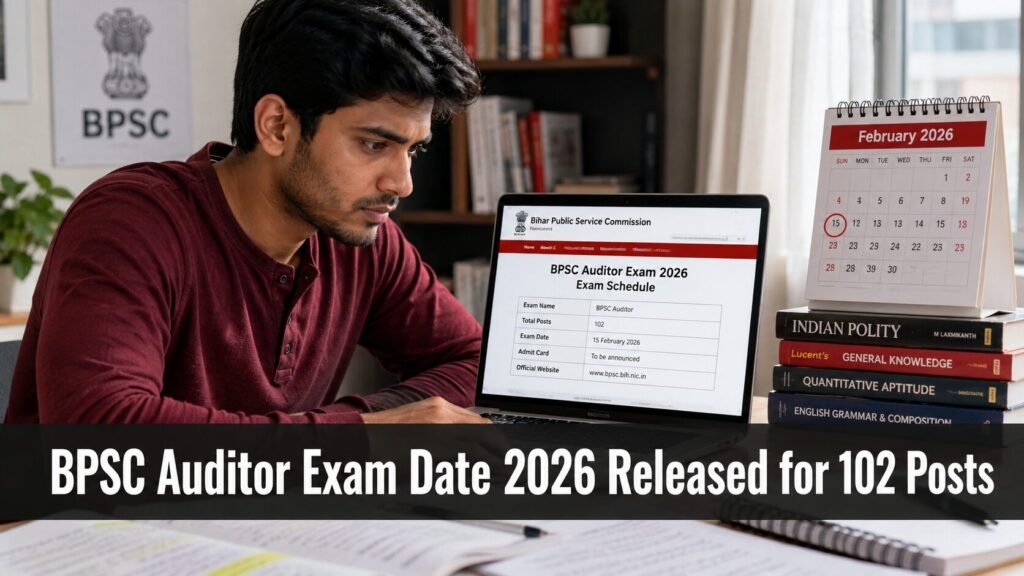 Bihar BPSC Auditor Exam Date 2026 official schedule update